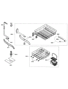 Baskets parts for Bosch Dishwasher SHE43C05UC/40 from AppliancePartsPros.com
