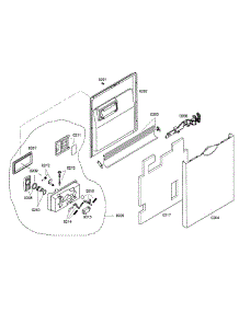 Door Assembly parts for Bosch Dishwasher SHE44C06UC/40 from AppliancePartsPros.com