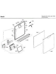 Door parts for Bosch Dishwasher SHE3AR76UC/22 from AppliancePartsPros.com
