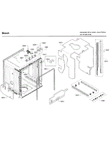 Frame parts for Bosch Dishwasher SHE3AR76UC/22 from AppliancePartsPros.com
