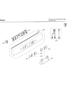 Control Panel parts for Bosch Dishwasher SGE68U55UC/C6 from AppliancePartsPros.com