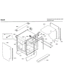 Frame parts for Bosch Dishwasher SGE68U55UC/C6 from AppliancePartsPros.com
