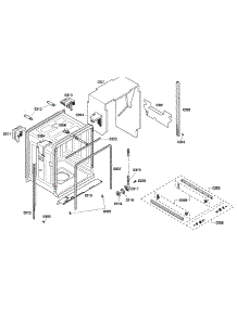 Cabinet parts for Bosch Dishwasher SHE43F12UC/56 from AppliancePartsPros.com