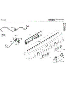 Control Panel parts for Bosch Dishwasher SHE3AR75UC/22 from AppliancePartsPros.com