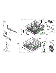 Baskets parts for Bosch Dishwasher SHE43F12UC/56 from AppliancePartsPros.com
