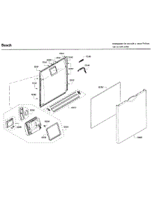 Door parts for Bosch Dishwasher SHE3AR75UC/22 from AppliancePartsPros.com