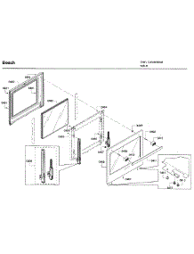 Door 1 parts for Bosch Wall Oven HBN8651UC/02 from AppliancePartsPros.com