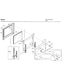 Door 2 parts for Bosch Wall Oven HBN8651UC/02 from AppliancePartsPros.com