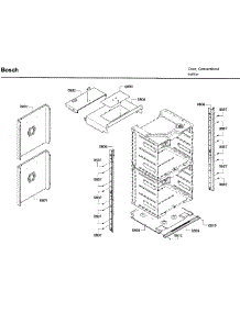Frame Asy parts for Bosch Wall Oven HBN8651UC/02 from AppliancePartsPros.com