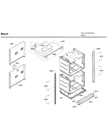 Frame Asy parts for Bosch Wall Oven HBL5620UC/09 from AppliancePartsPros.com