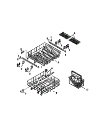 Racks parts for Bosch Dishwasher SMU3036 from AppliancePartsPros.com