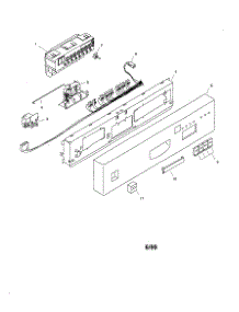 Fascia Panel parts for Bosch Dishwasher SHU4312 from AppliancePartsPros.com