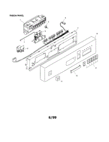 Fascia Panel parts for Bosch Dishwasher SHU5314 from AppliancePartsPros.com