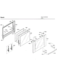 Door 1 parts for Bosch Wall Oven HBL5650UC/08 from AppliancePartsPros.com