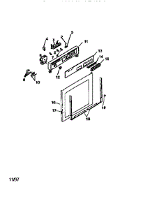 Outer Door parts for Bosch Dishwasher SMU7056 from AppliancePartsPros.com
