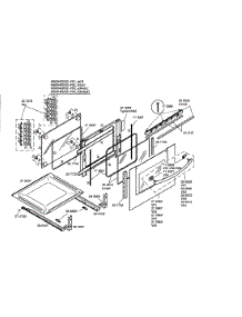 Door parts for Bosch Wall Oven HBN5420/02 from AppliancePartsPros.com