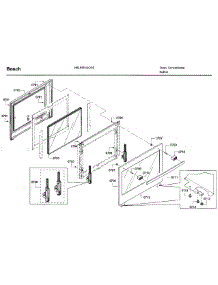 Door 2 parts for Bosch Wall Oven HBL5551UC/03 from AppliancePartsPros.com