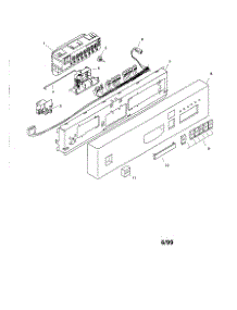 Fascia Panel parts for Bosch Dishwasher SHU5316 from AppliancePartsPros.com