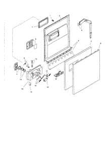 Door Assembly parts for Bosch Dishwasher SHU5316 from AppliancePartsPros.com
