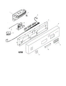 Fascia Panel parts for Bosch Dishwasher SHU4306 from AppliancePartsPros.com