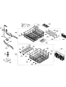 Baskets parts for Bosch Dishwasher SHE55C05UC/61 from AppliancePartsPros.com