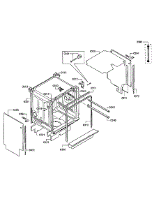 Frame parts for Bosch Dishwasher SGV68U53UC/D5 from AppliancePartsPros.com