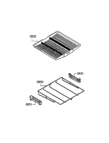 Cutlery Drawer parts for Bosch Dishwasher SGV68U53UC/D5 from AppliancePartsPros.com