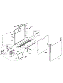 Door Asy parts for Bosch Dishwasher SHE65T56UC/09 from AppliancePartsPros.com