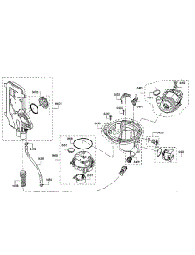 Pump Asy parts for Bosch Dishwasher SHE65T56UC/09 from AppliancePartsPros.com