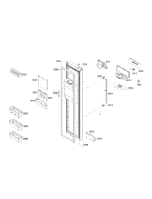 Left Door parts for Bosch Refrigerator B22CS80SNS/03 from AppliancePartsPros.com