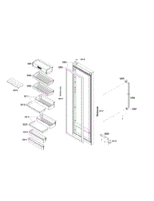 Right Door parts for Bosch Refrigerator B22CS80SNS/03 from AppliancePartsPros.com