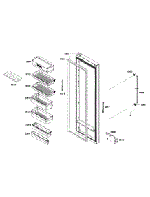 Refrig Door parts for Bosch Refrigerator B22CS80SNS/01 from AppliancePartsPros.com