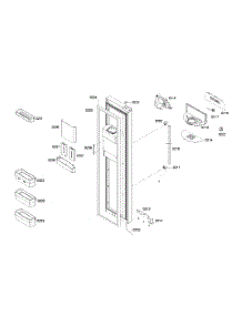Left Door parts for Bosch Refrigerator B22CS80SNS/02 from AppliancePartsPros.com