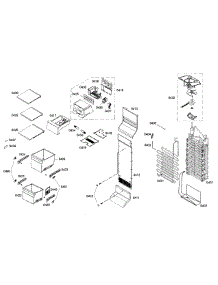 Freezer Assembly parts for Bosch Refrigerator B22CS50SNW/04 from AppliancePartsPros.com