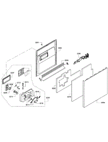 Door Assembly parts for Bosch Dishwasher SHE55C05UC/64 from AppliancePartsPros.com