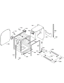 Cabinet parts for Bosch Dishwasher SHE55C05UC/64 from AppliancePartsPros.com