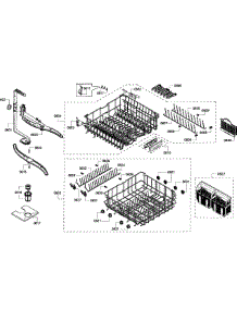 Baskets parts for Bosch Dishwasher SHE55C05UC/64 from AppliancePartsPros.com