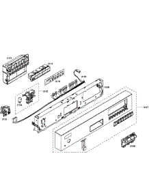 Control Panel parts for Bosch Dishwasher SHE55C05UC/57 from AppliancePartsPros.com
