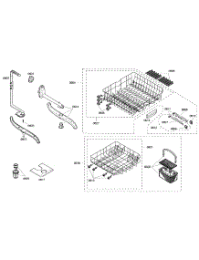 Baskets parts for Bosch Dishwasher SHE44C02UC/46 from AppliancePartsPros.com