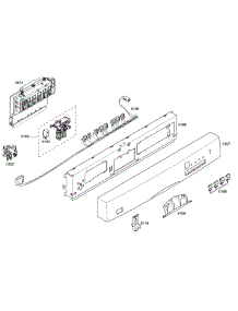Panel Assembly parts for Bosch Dishwasher SHE44C02UC/40 from AppliancePartsPros.com