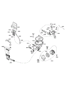 Pump parts for Bosch Dishwasher SHE44C02UC/40 from AppliancePartsPros.com