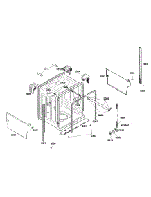 Cabinet parts for Bosch Dishwasher SHE44C02UC/48 from AppliancePartsPros.com