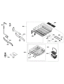 Baskets parts for Bosch Dishwasher SHE44C02UC/48 from AppliancePartsPros.com