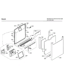 Door parts for Bosch Dishwasher SHEM78W55N/01 from AppliancePartsPros.com