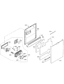 Door Assembly parts for Bosch Dishwasher SHE55R55UC/64 from AppliancePartsPros.com