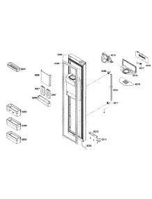 Freezer Door parts for Bosch Refrigerator B22CS50SNW/01 from AppliancePartsPros.com