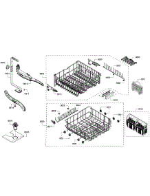 Baskets parts for Bosch Dishwasher SHE55R55UC/64 from AppliancePartsPros.com