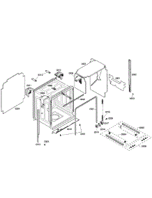 Cabinet parts for Bosch Dishwasher SHE55C05UC/57 from AppliancePartsPros.com