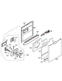 Door Assembly parts for Bosch Dishwasher SHE55P05UC/58 from AppliancePartsPros.com