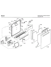 Door parts for Bosch Dishwasher SHPM98W75N/01 from AppliancePartsPros.com